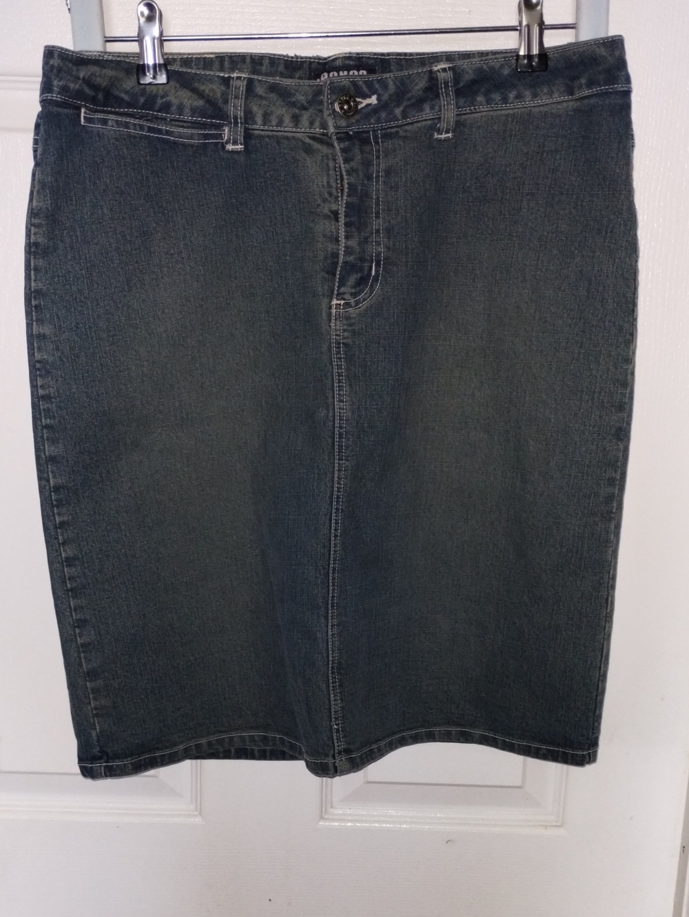 Bongo Straight Cut Blue Wash Jeans Skirt Size 11